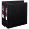 Avery Durable 3 Ring Binders, 3 Inch Slant Rings, 2 Black Binders (46017)